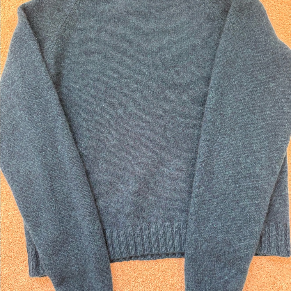 The Elder Statesman marine blue cashmereCrew Neck Sweater - Picture 5 of 8